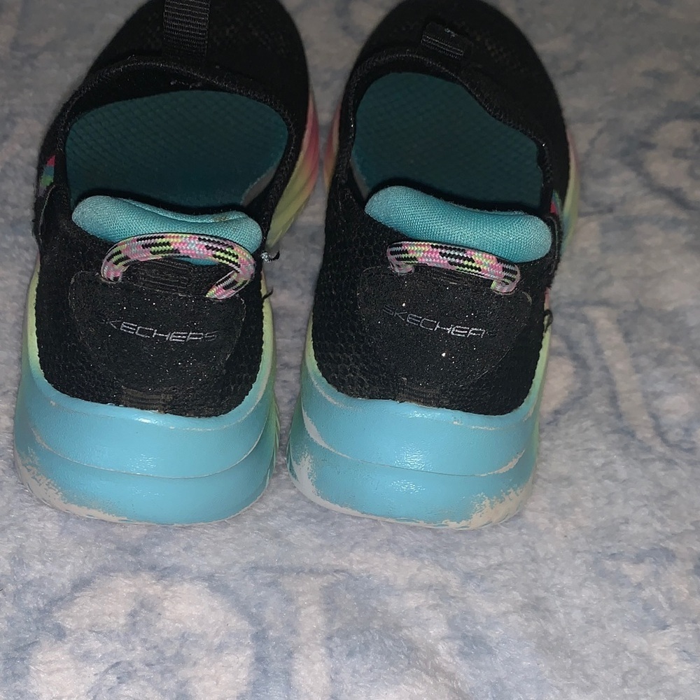 Skechers Black and Blue Kids Sneakers - Picture 3 of 5